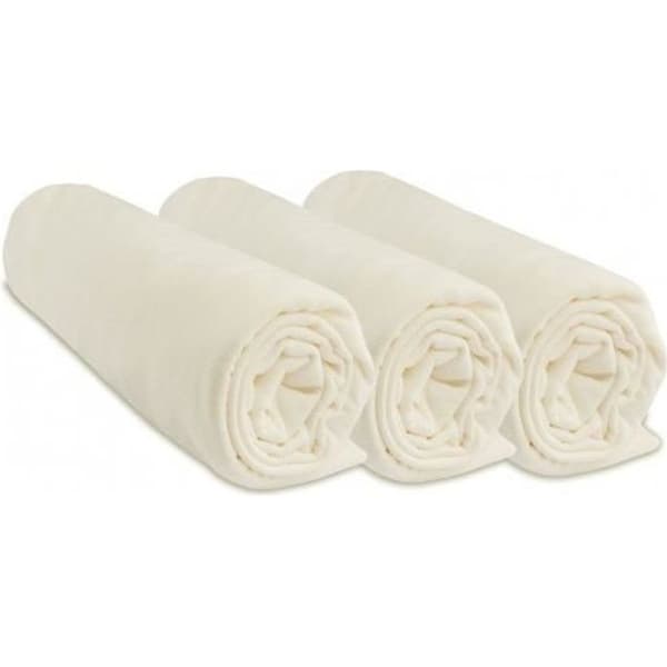 Set med 3 påslakan 40x80/40x90 cm 100% bomull Easy Dort - Ecru - Oeko Tex