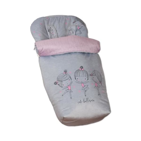 silla baby sängkläder set + söta ballerina skyddsvantar