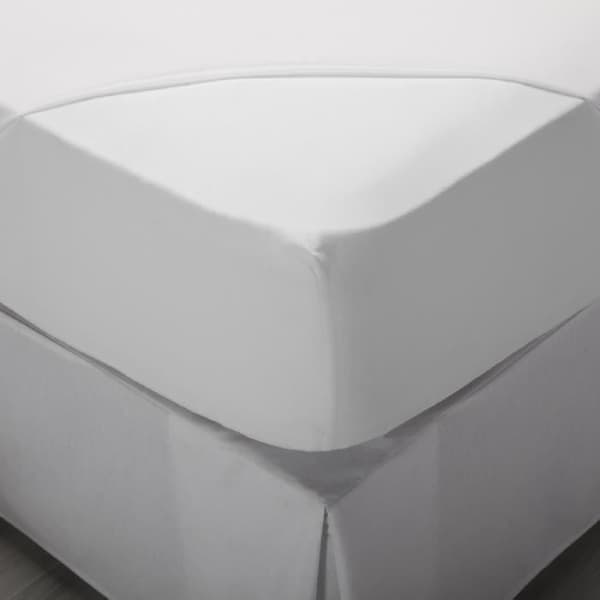 Elastiskt passande lakan 100 % andningsbar bomull - PIKOLIN HOME - Vit - 80x190/200cm