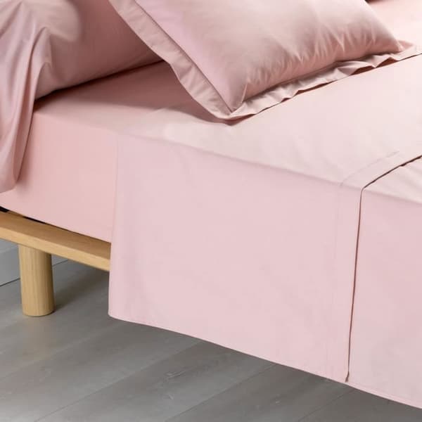Drap plat - DOUCEUR D'INTERIEUR - Enkelt percale 78 trådar - 180 x 290 cm - Rosé