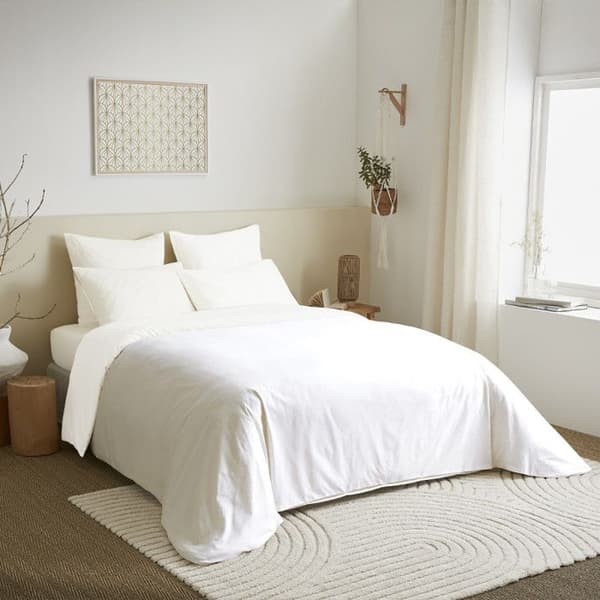 Komplett paket 6 st unicolor Vit påslakan till säng 180 x 200 cm "King size"