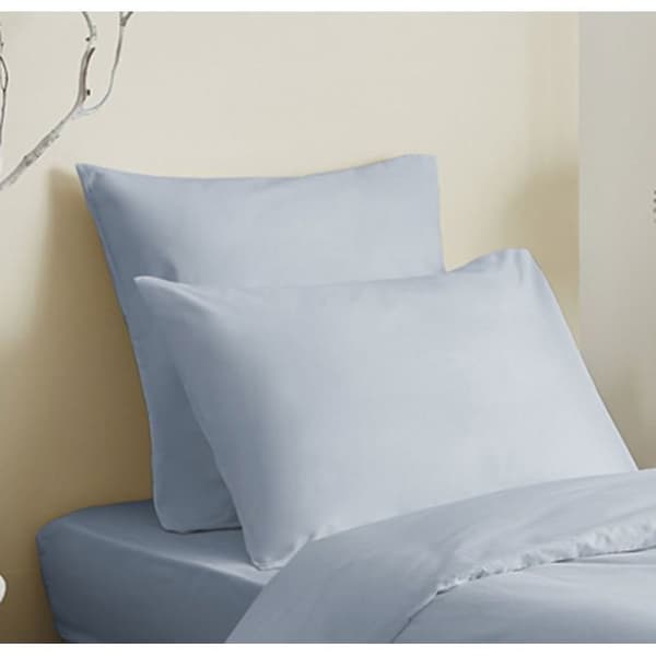 Komplett paket 4 stycken unicolor Sky Blue påslakan för säng 90 x 190 cm