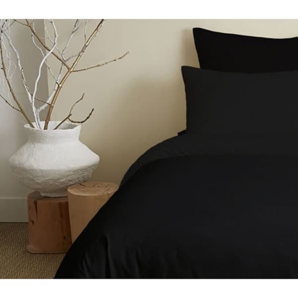 Komplett paket 6 st unicolor Svart påslakan för säng 160 x 200 cm