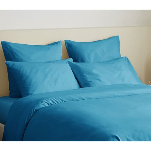 Komplett paket 6 stycken unicolor Turkos påslakan för säng 140 x 190 cm