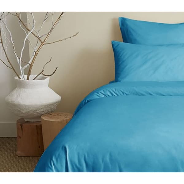 Komplett paket 6 stycken unicolor Turkos påslakan för säng 140 x 190 cm