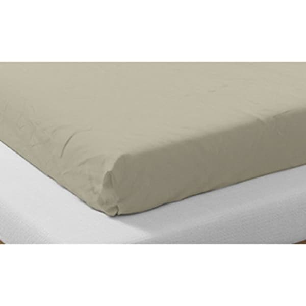 Enkelt påslakan för 2 personer 140x200cm i ekologisk bomull (140x200 - Beige)