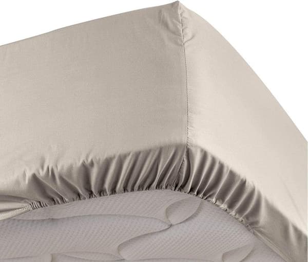 Drap Housse Percale - Bonnet 30 Cm - 160x200cm - Ljust Naturbrun