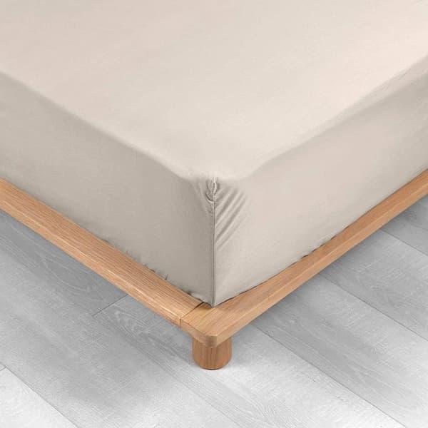 Drap Housse Percale - Bonnet 30 Cm - 160x200cm - Ljust Naturbrun