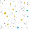 Miniatyrbild 2 av 2: Inpassat underlakan Decolores Cosmos Multicolour 180 x 200 cm