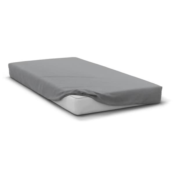Lakan - HOME LINGE PASSION - HP71765 - 140 x 190 cm + 30 cm huva - Mikrofiber - 82 g - Ljusgrå