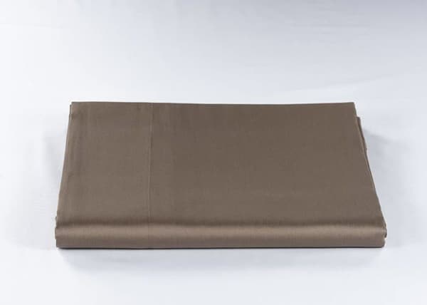 Lenzuolissimi - 11031 - Enkellakan i bomullssatin 300 trådantal/cm 180 x 290 cm, tillverkad i Italien - brun