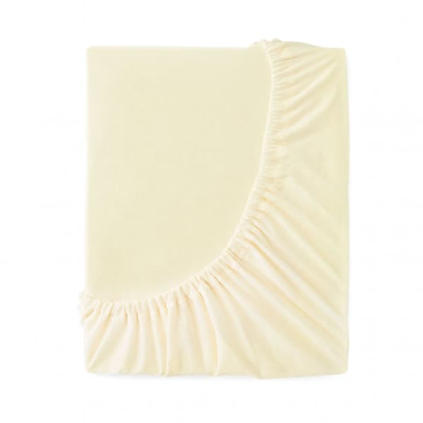 Påslakan i bomull, jersey 90x200, beige