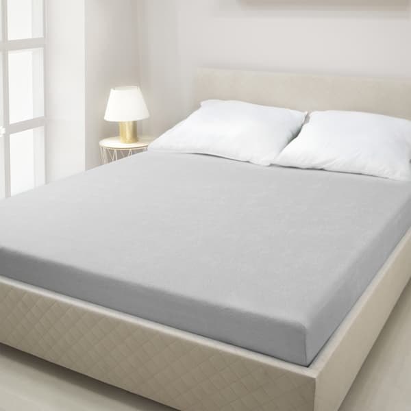 Puuvillainen lakana, frotee, 90x200, harmaa