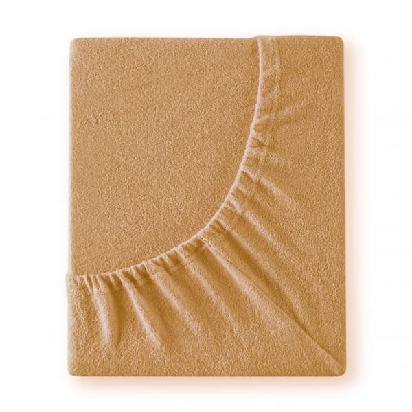 Bomuldslagen, frotté, 160x200, beige