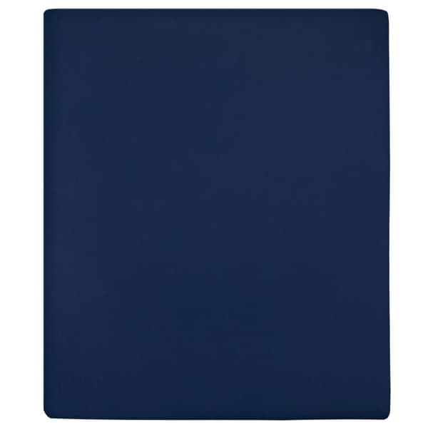 Dra-på-lakan jersey marinblå 100x200 cm bomull