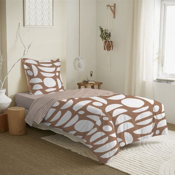 3-delat lakanset för säng 90 x 190 cm Mykonos sienna