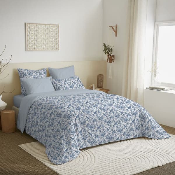 Komplett vändbart påslakanspaket för säng 140 x 190 cm Bérengère blå