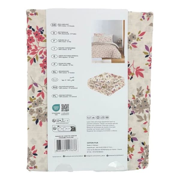 Komplett vändbart påslakanspaket för säng 90 x 190 cm Tanya multicolor