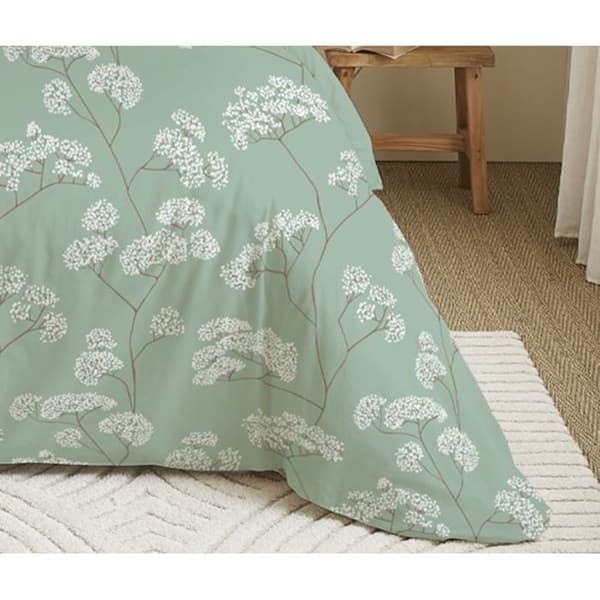 Komplett vändbart påslakanspaket för säng 140 x 190 cm Landskap Mint