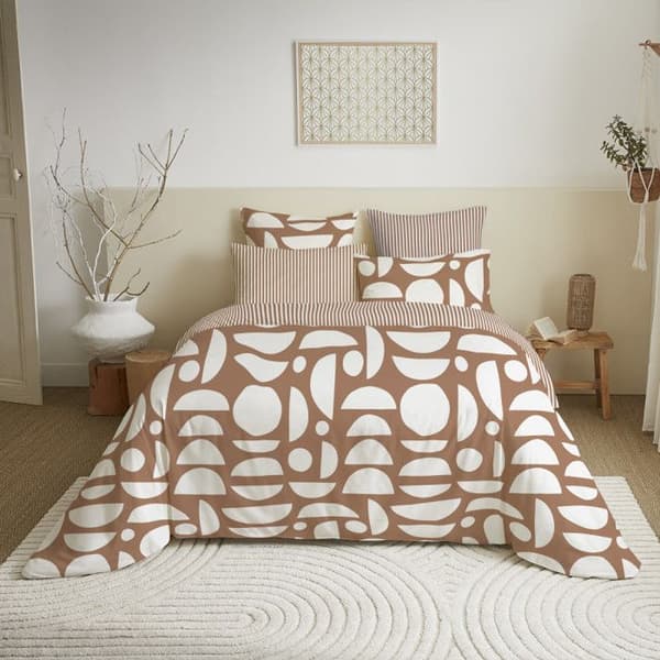 Komplett vändbart påslakanspaket för säng 180 x 200 cm "King size" Mykonos sienna
