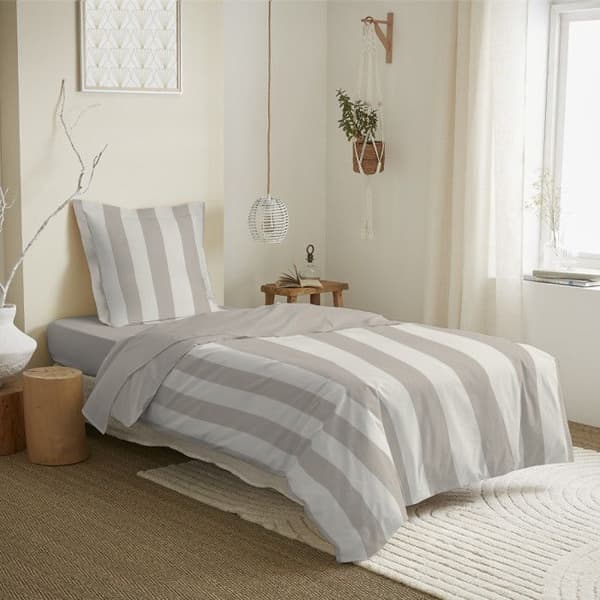 3-delat lakanset för säng 90 x 190 cm Deauville beige