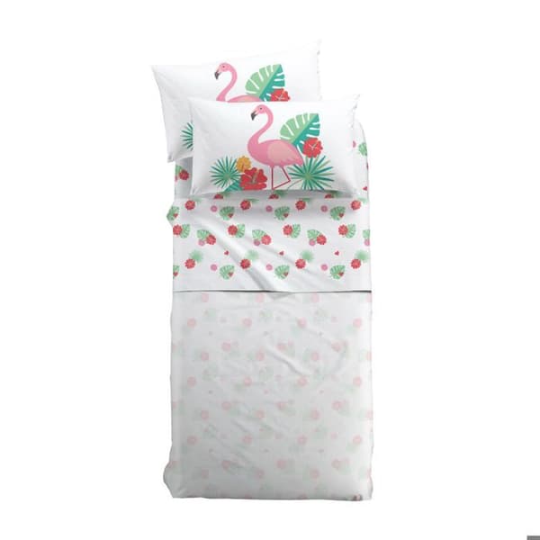 Caleffi Fiesta Completo Lenzuola Fenicottero letto singolo