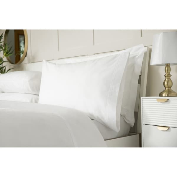 Belledorm Djupt draperat lakan i egyptisk bomull White Double