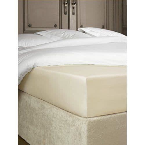 De Witte Lietaer Bumblebee Luxury Percale Lakan, Bomull, Beige Sand, 200x200x40 cm - 210927
