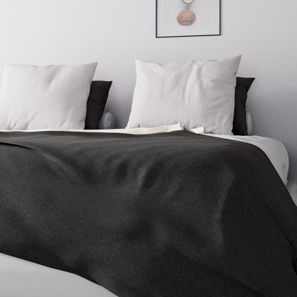 Sängkast - Soleil d'Ocre - Adèle - 240x220 cm - Antracit - Fina ton-i-ton-ränder