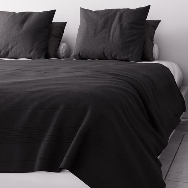 Sängkast - Soleil d'Ocre - Adèle - 240x220 cm - Antracit - Fina ton-i-ton-ränder