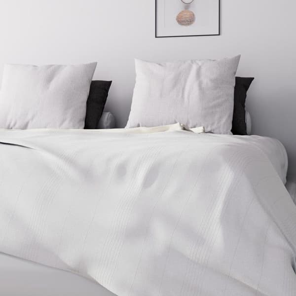 Sängkast - Soleil d'Ocre - Adèle - 240x220 cm - 70% bomull - Fina ton-i-ton-ränder