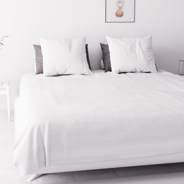 Sängkast - Soleil d'Ocre - Adèle - 240x220 cm - 70% bomull - Fina ton-i-ton-ränder