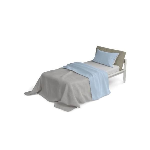 HOMEMANIA Dubbla Face Sheet Set - Sovrum - Enkel - Made in Italy - Blå, Grå i 100 % bomull, 150 x 300 cm
