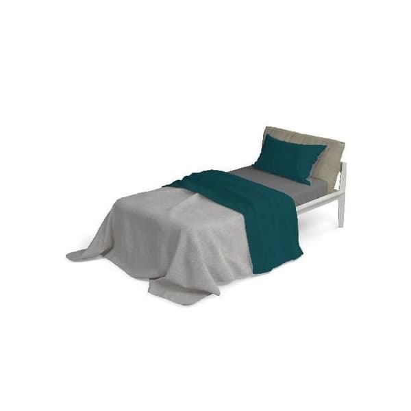 HOMEMANIA Double Face Sheet Set - Sovrum -Single-Made in Italy- Grön, Grå i 100% bomull, 150 x 300 cm