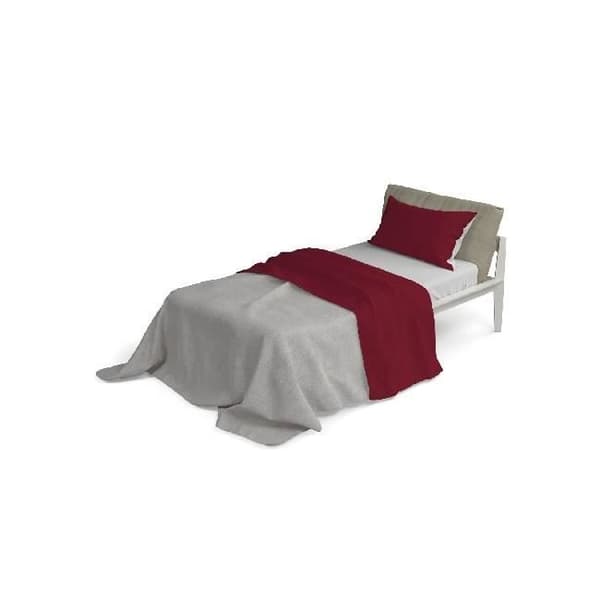 HOMEMANIA Double Face Sheet Set - Sovrum - Enkel - Made in Italy - Bourgogne, Grå i 100% bomull, 150 x 300 cm