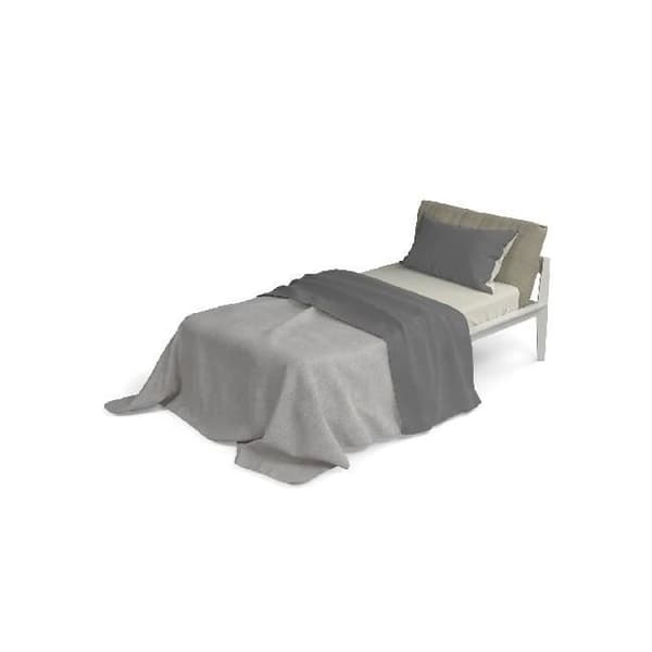 HOMEMANIA Double Face Sheet Set - Sovrum - Enkel - Made in Italy - Grå, Kräm i 100 % bomull, 150 x 300 cm