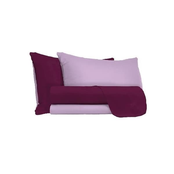 Dubbelt Lakan Set - Lila - 240 x 300 cm