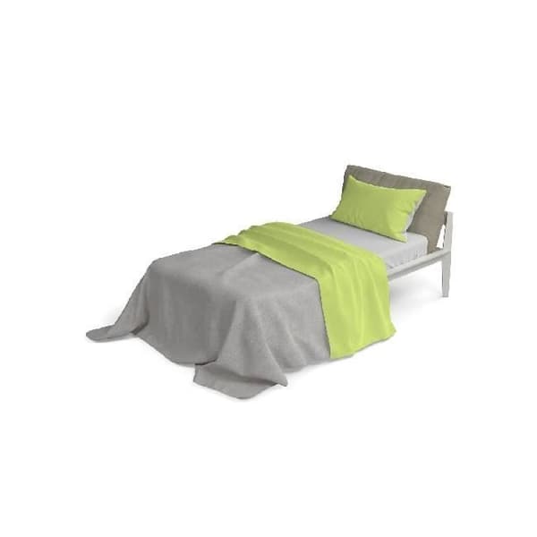 HOMEMANIA Dubbla Face Sheet Set - Sovrum - Enkeltillverkad i Italien - Grön, Grå i 100 % bomull, 150 x 300 cm