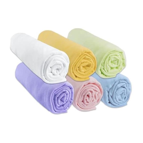 Set med 6 st bomullsjersey-passlakan 60x120 - EASY DORT - Blandat - Andas och elastisk