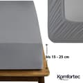 Miniatyrbild 4 av 6: Komfortec Jersey Fitslakan 90x200 cm, 100% bomull, grå