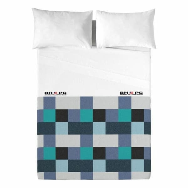 Överlakan Beverly Hills Polo Club Atlanta Blue - UK king size-säng (240 x 270 cm)