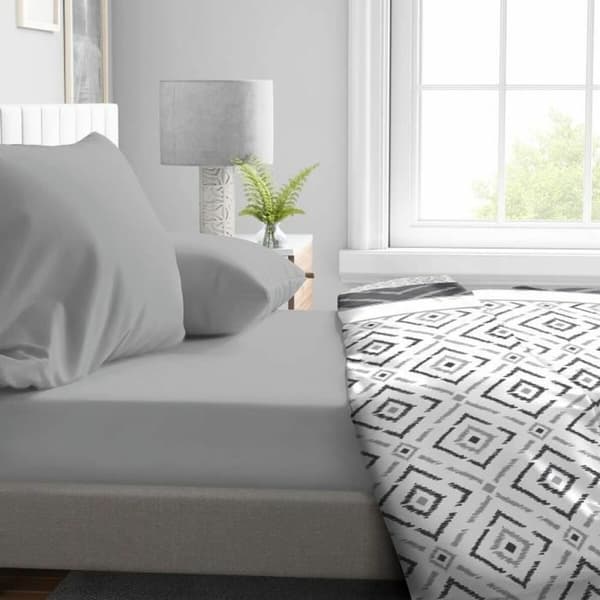 Monteret bundark HOME LINGE PASSION HP71773 Grå Lysegrå 180 x 200 + 30 cm