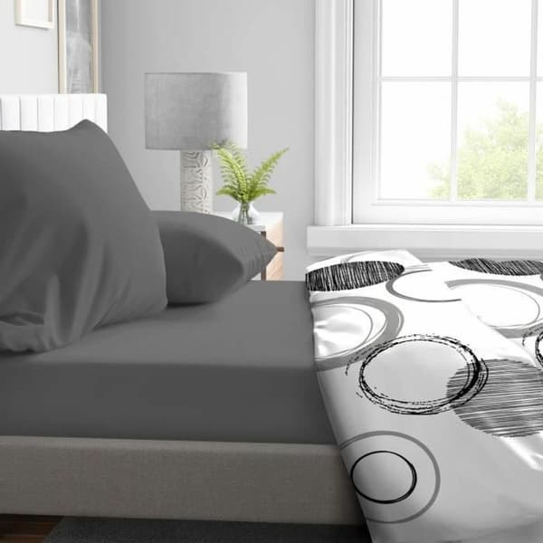 Montert bunntrekk HOME LINGE PASSION HP71770 Grå Antrasitt 160 x 200 + 30 cm