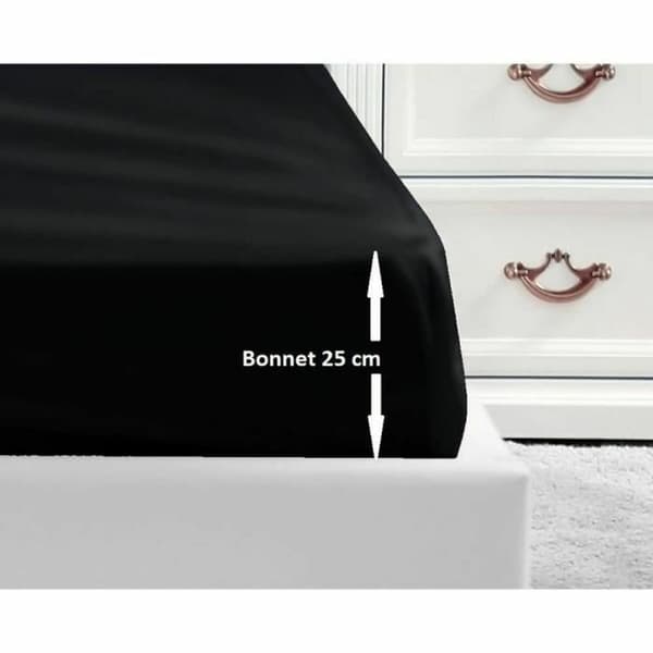 Monteret bundark Lovely Home Sort Dobbelt seng 180 x 200 180 x 200 cm