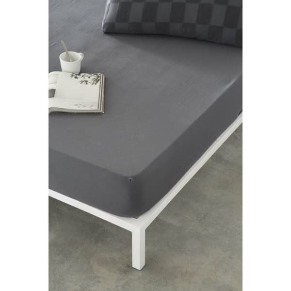 Monteret bundark Naturals ELBA Mørkegrå 180 x 200 cm (Seng 180)