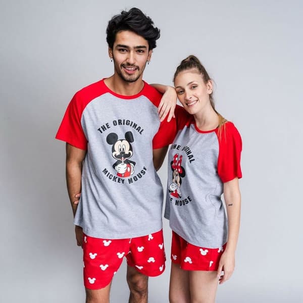 Pyjamat Minnie Mouse Punainen Nainen Harmaa - XS