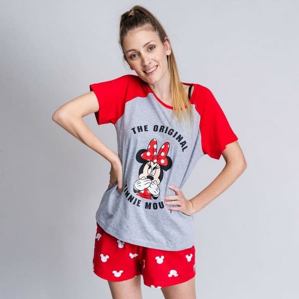Pyjamat Minnie Mouse Punainen Nainen Harmaa - XS