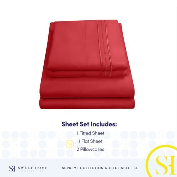 Sweet home collection lakan set - 15TC-CALK-RED