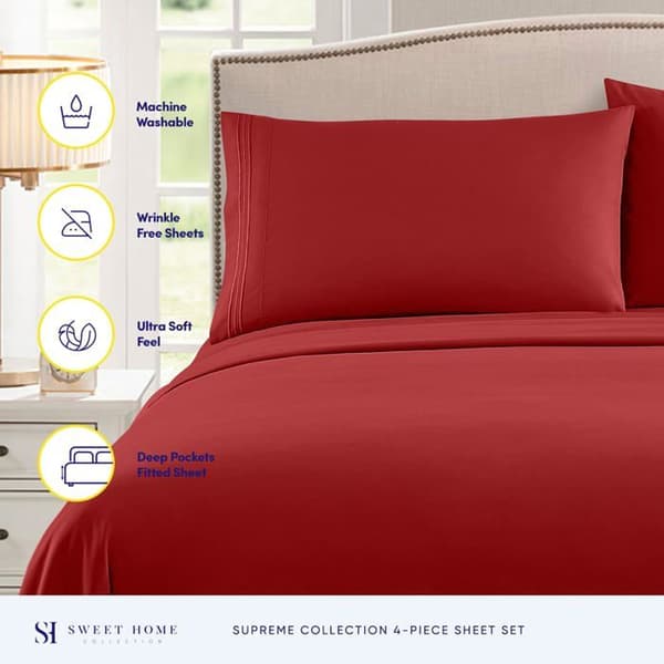 Sweet home collection lakan set - 15TC-CALK-RED