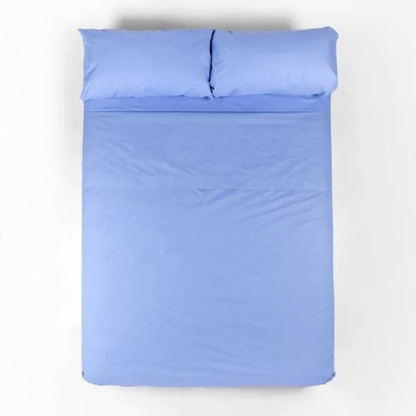 Bäddset - PIKOLIN HOME - 90x190/200cm - Ljusblått - Vanligt - Naturligt